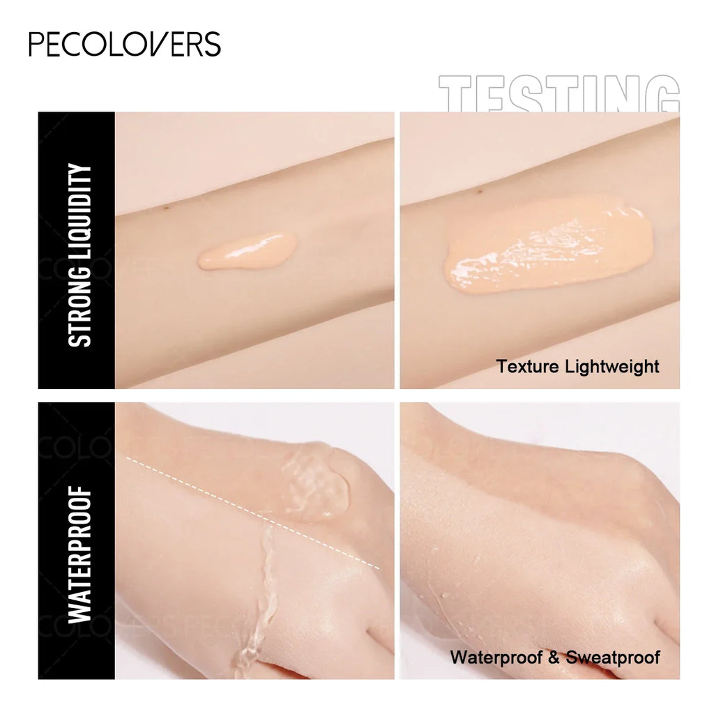 1PC Flawless Liquid Foundation – Vollständige Abdeckung, matt, wasserfest, verbirgt Hautunreinheiten, verschiedene Farbtöne