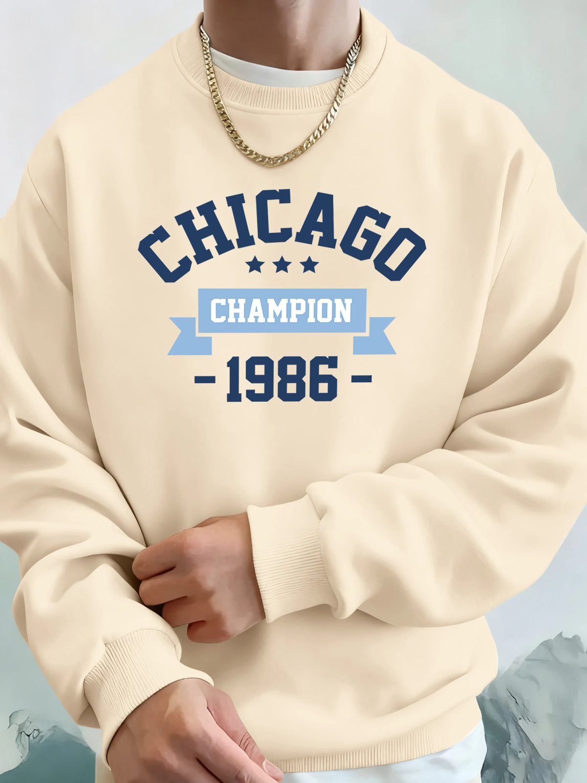 Chicago 1986, kreativ bedruckte Herbst-Fleece-Straßen-Hoodies, Unisex, Jogging, lose Sweatshirts, lässige Grundlagen, Streetwear für Herren