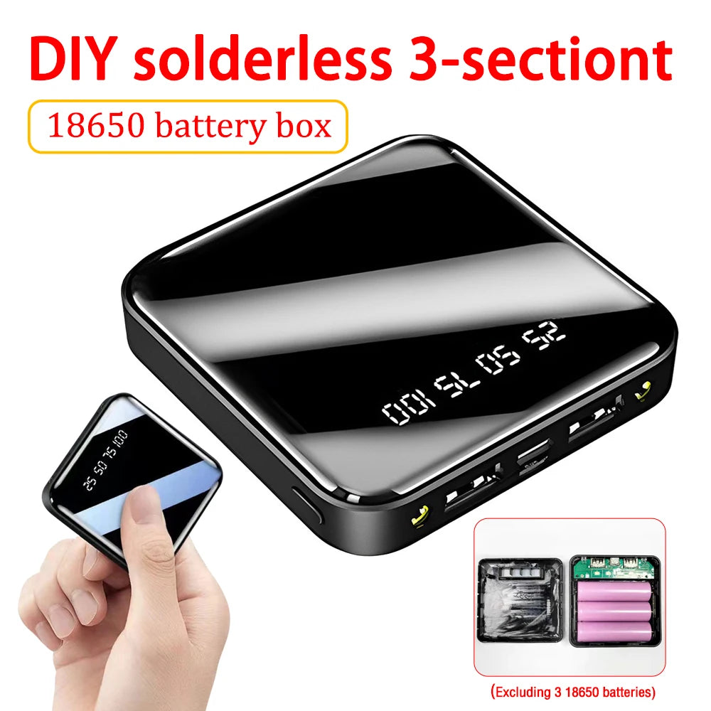 DIY Power Bank machen Akku 2 Eingang Mirco Typ C tragbare Batterie kasten kein Schweißen Mobile Power Case Kit