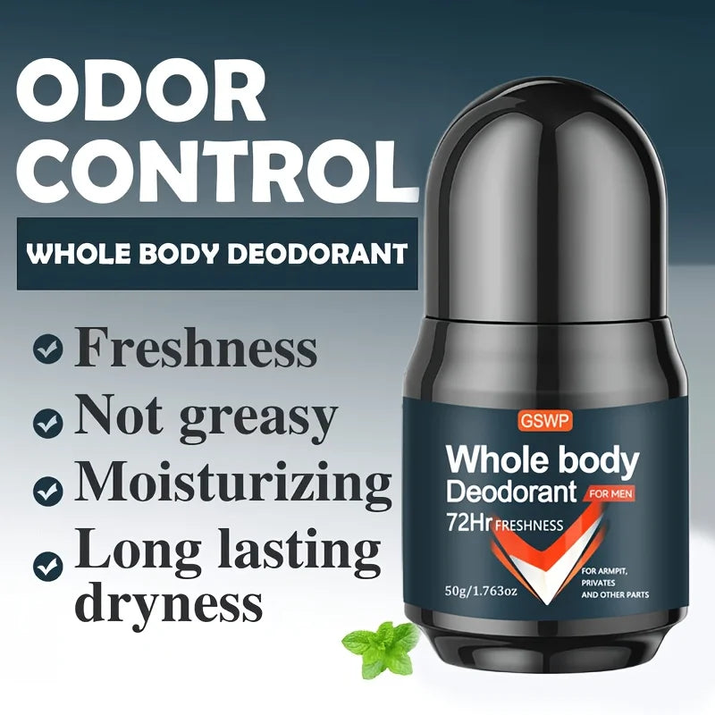 GSWP Ganzkörper-Deodorant, 72-Stunden Langanhaltende Frische, Bietet Langzeitgeräumigen Geruchsschutz Ohne Klebrige Rückstände 50g/100