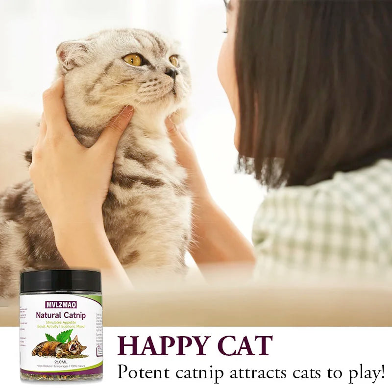 Katzenspielzeug – Silvervine-Katzenminze für Katzen, 100 % natürliche Katzenminze, Katzenminze, Kräutertee, lose Blätter, 210 ml, sicher für alle Katzenalter, Heimtierbedarf
