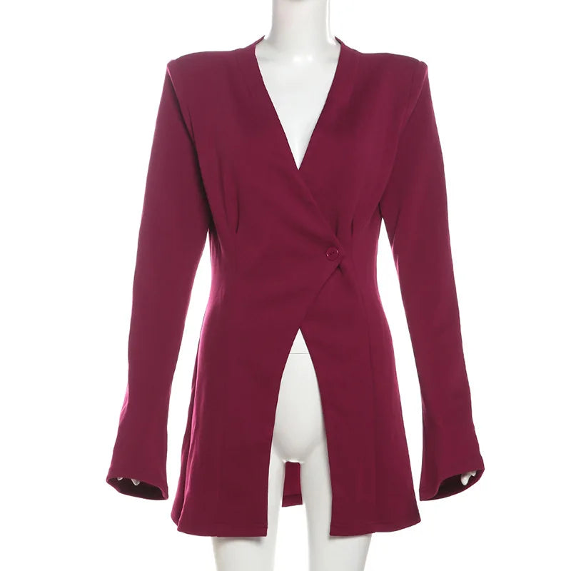 Winter-Modeanzug für Damen: Elegantes, schmales V-Ausschnitt-Set mit Patchwork und langen Ärmeln – Ideal für Pendlerinnen und Streetwear – Retro 2026