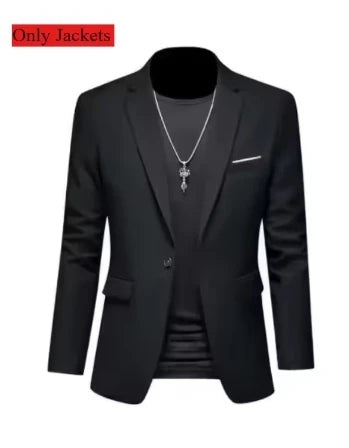 2026 Neue Luxuriöse Elegante Herrenanzüge 2-teiliges Set Modischer Koreanischer Lässiger Slim-Fit Anzug für Gesellschaft, Bräutigam und Hochzeit