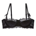 BANERDANNI Französisches Spitzen-Bralette-Set, atmungsaktiver, nicht gepolsterter BH für zierliche, transparente Blumen-Dessous, kabelloses Komfort-Anti-Gap-Design
