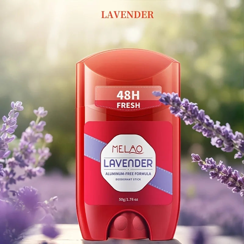 Lavendel-Deodorant-Stick, Erdbeer-Deodorant-Stick, 50g - 48 Stunden anhaltende Frische, Feuchtigkeitsspendend und Erfrischend, Geeignet für Arbeit, Dates und den Heimgebrauch