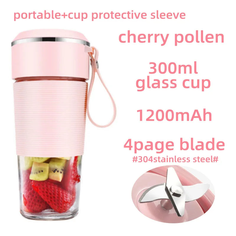 Tragbare Entsafter USB Aufladbare Drahtlose Mini Smoothie Mixer Mixer Fruchtsaft Maker Elektrische Entsafter Maschine Glas Tasse