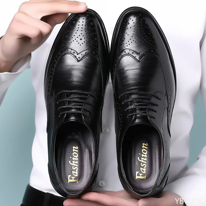 Große, modische Herren-Büroschuhe, niedrig geschnitten, bequem für den Alltag, spitz, multifunktional, Herren-Hochzeitsschuhe