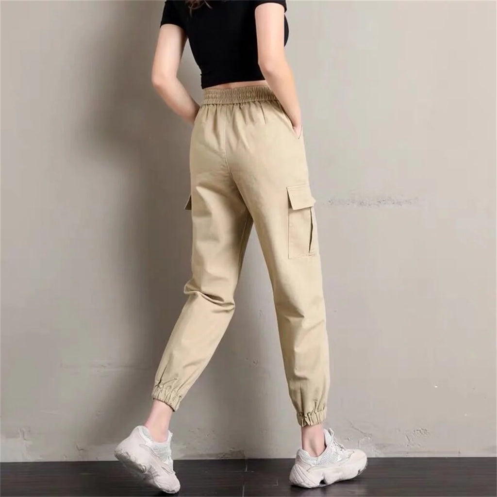 Coole Cargo Hosen Frauen Casual Harajuku Jogger Hohe Taille Lose Weibliche Hip Hop Hosen Koreanische Punk Hosen Lustige Capri Femme