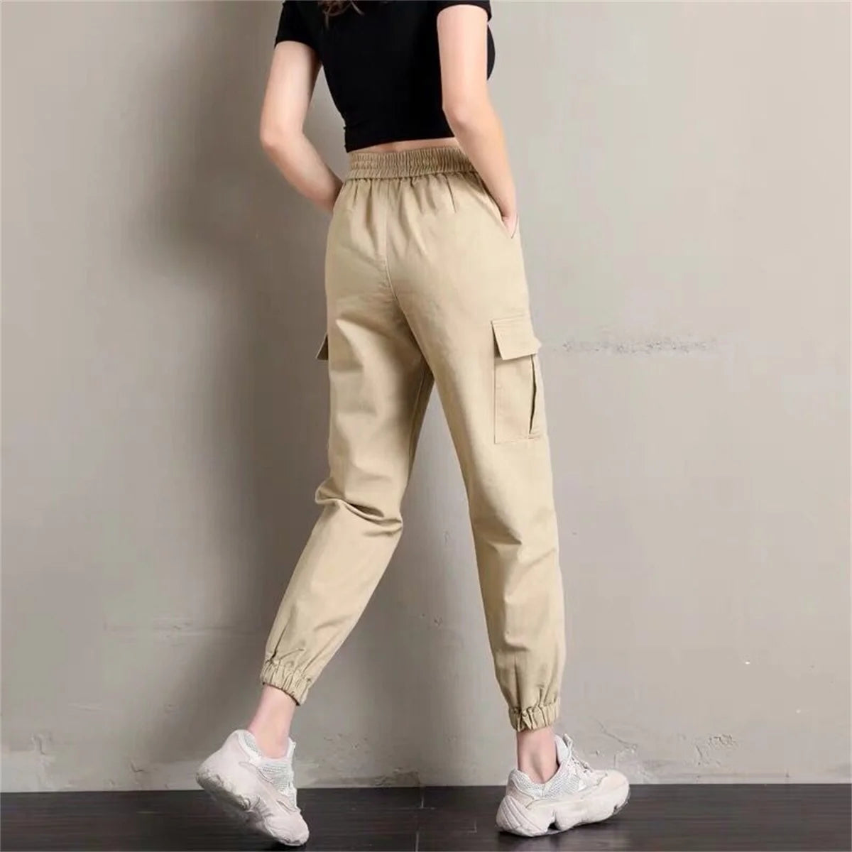 Coole Cargo Hosen Frauen Casual Harajuku Jogger Hohe Taille Lose Weibliche Hip Hop Hosen Koreanische Punk Hosen Lustige Capri Femme