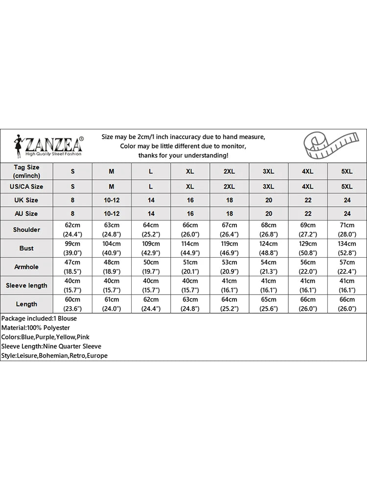 2024 Zanzea Herbst Frühling Blusen Frauen elegante Langarm Arbeits hemd Bohemian o Hals lose Blusas Frau Blumen bedruckte Tops