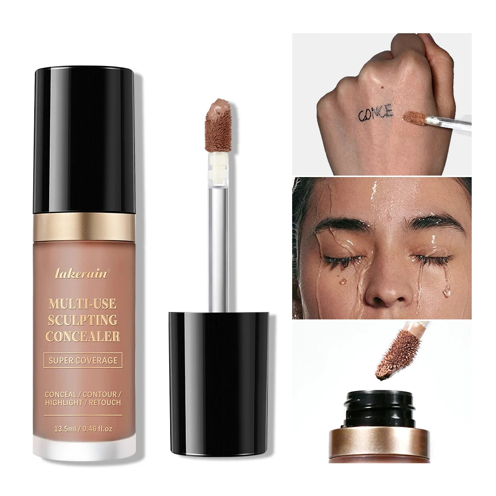 Super Concealer für Gesichtsbedeckung, 5 Farben, Highlight-Kontur-Retouch, vielseitig einsetzbar, super deckend, feuchtigkeitsspendend, kostenlose Ölformel-Make-up