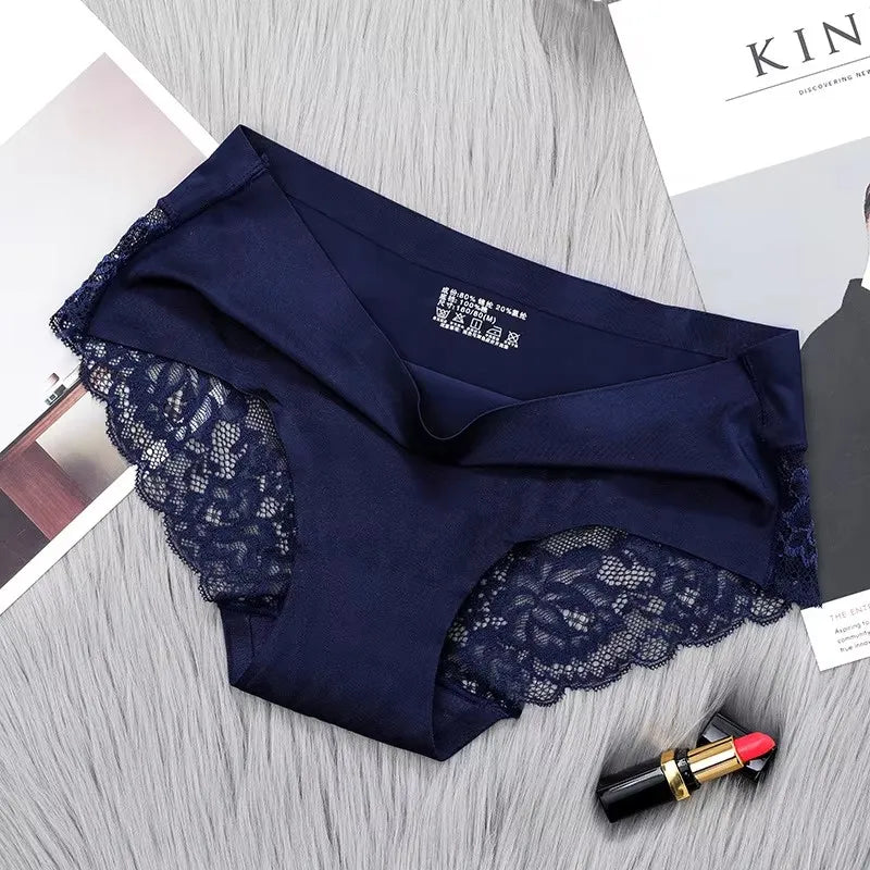 1/2/3Pcs Nahtlose WomenComfort Spitze Slip Aushöhlen Höschen Set Unterwäsche Low Rise Weibliche Sport Panty weiche Dame Dessous Sexy