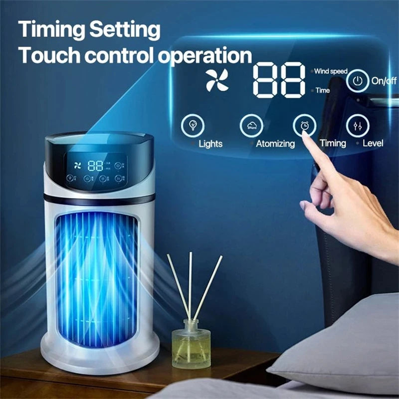 Tragbare Klimaanlage, USB-Mini-Klimaanlage, Luftkühler, Ventilator, Wasserkühlung, Klimaanlage, Luftkühler für Zuhause und Büro