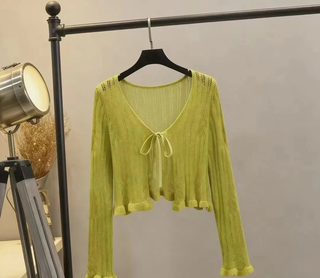 2026 Sommer Langarm Vintage National Trend Damenbekleidung Ausgehöhlte Spitze Patchwork Chiffon Hemden Damen Blusen Großhandel