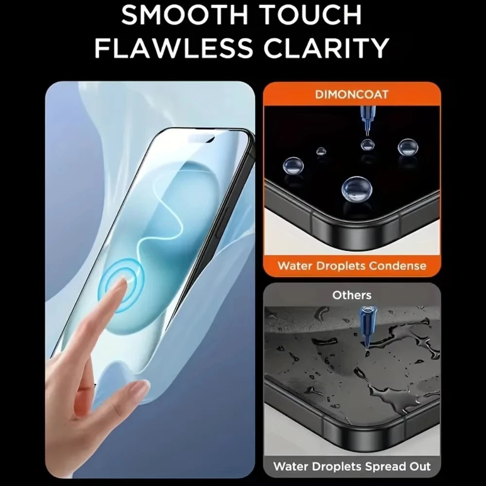 1-3 Stück HD Displayschutzfolie für iPhone 17 Pro Max 18 16 15 14 13 12 Mini 11 16e 16 Plus XR XS 6 7 8 Staubfreie Installation Glas