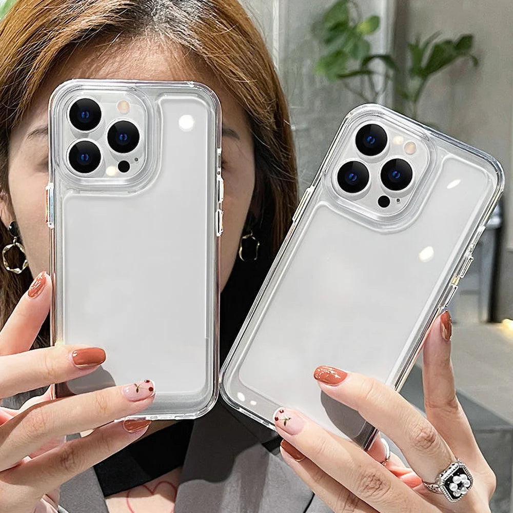 Handyhülle für iPhone 17 Pro Max Air Cover 11 16 15 12 13 14 Pro Max 16E 17pro Max iPhone 17 stoßfeste klare Abdeckung Funda Bumper