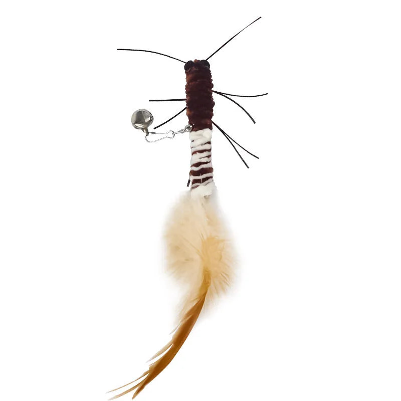 Dr.DC Taquin Chatholdtton tête mit O. Sans Filholdtton Libellule Plume Chat Fournitures Interaktive Amusing Chat Jouet Accessoires