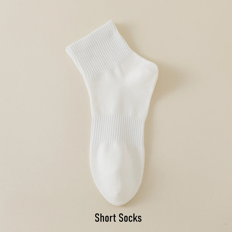 1 Paar Herren-Röhrensocken aus 100 % Baumwolle, 4 Größen, Schwarz, Weiß, klassisch, atmungsaktiv, Absorption, Damen, Sport, Boot, kurze Socken, vier Jahreszeiten