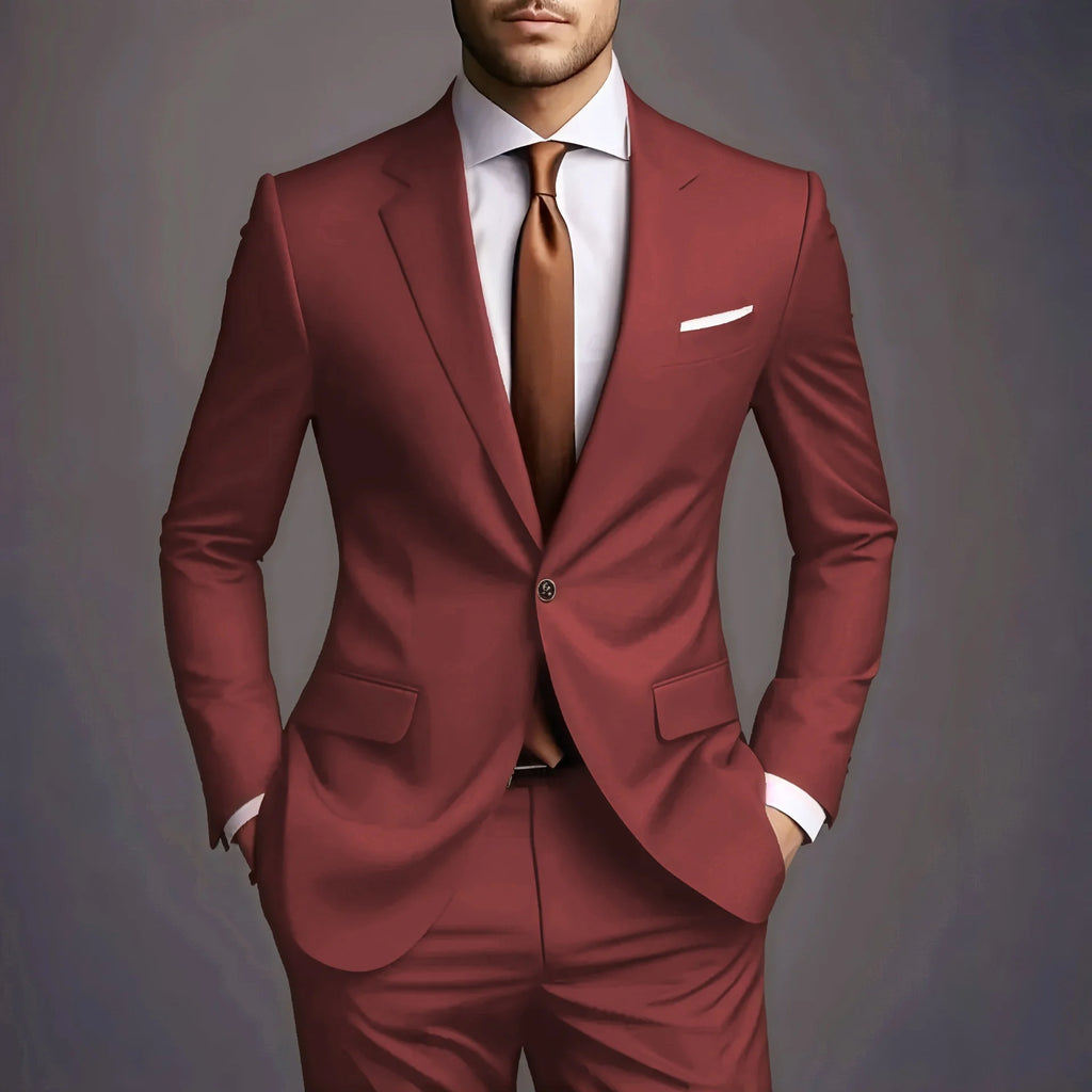 2026 Neue Luxuriöse Elegante Herrenanzüge 2-teiliges Set Modischer Koreanischer Lässiger Slim-Fit Anzug für Gesellschaft, Bräutigam und Hochzeit