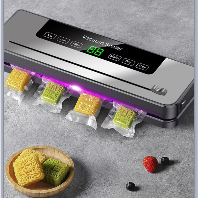 30cm Multi-Beutel-Vakuumiergerät mit LED-Anzeige Nass-Trocken-Modi Externer Schlauch 120W Küchen-Mahlzeitenvorbereitung Lebensmittel-Vakuumierer