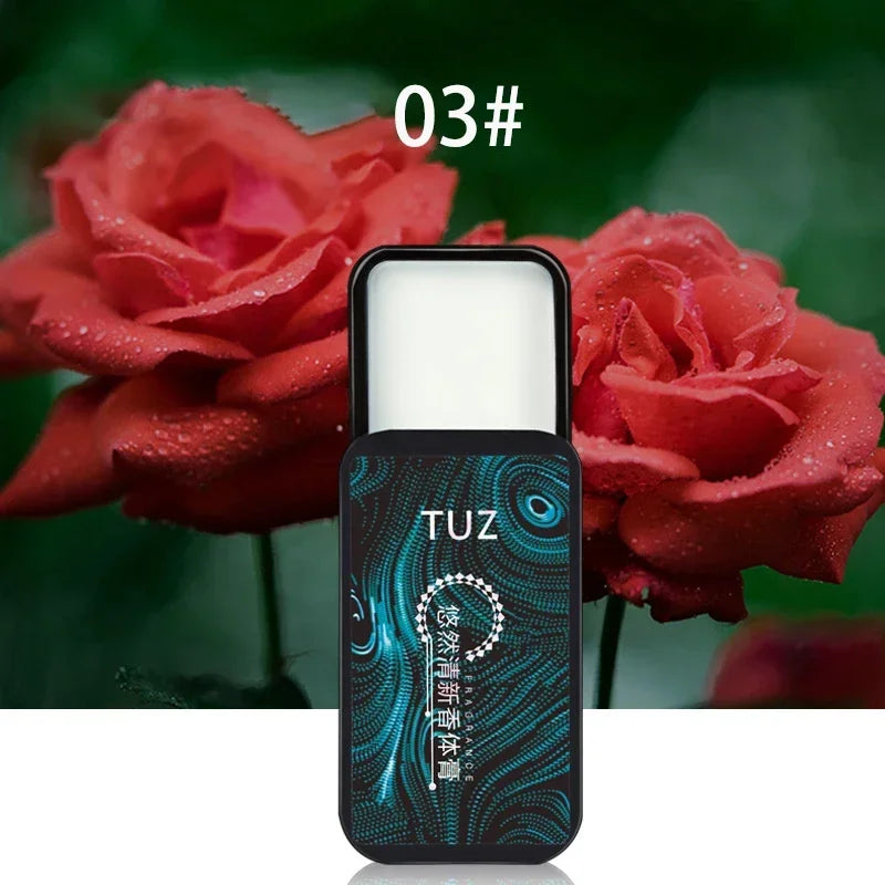 Rosendüfte für Damen, festes Parfüm, mildes, natürliches, langanhaltendes Aroma, Deodorants-Duft, tragbares Körper-Antitranspirant für Männer