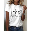 2024 sommer Neue Retro frauen T-shirt Rotes Herz Mode 3D Druck Kurzen ärmeln Casual Straße Sport O Kragen damen Hemd