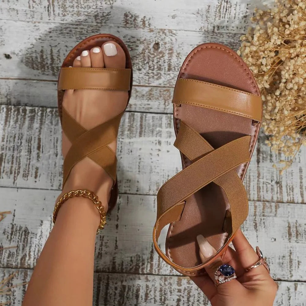 Designer-Sommerparty-Damenschuhe, Sandalen mit rutschfester Gummisohle, Damen-Strandschuhe, Damenschuhe in Übergröße, Retro-Schuhe