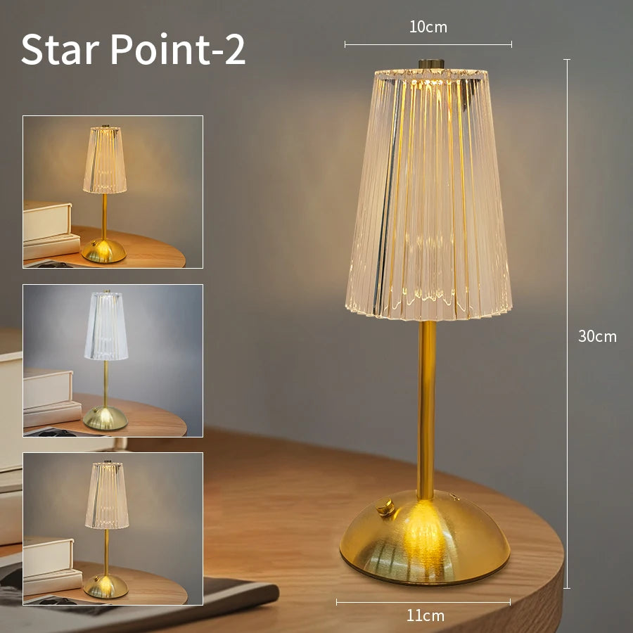 Dimmbare Desktop-Dekor Nachtlicht Tischlampe LED Touch Sensor wiederaufladbare kabellose Leselampe für Hotel Bar Schlafzimmer Licht
