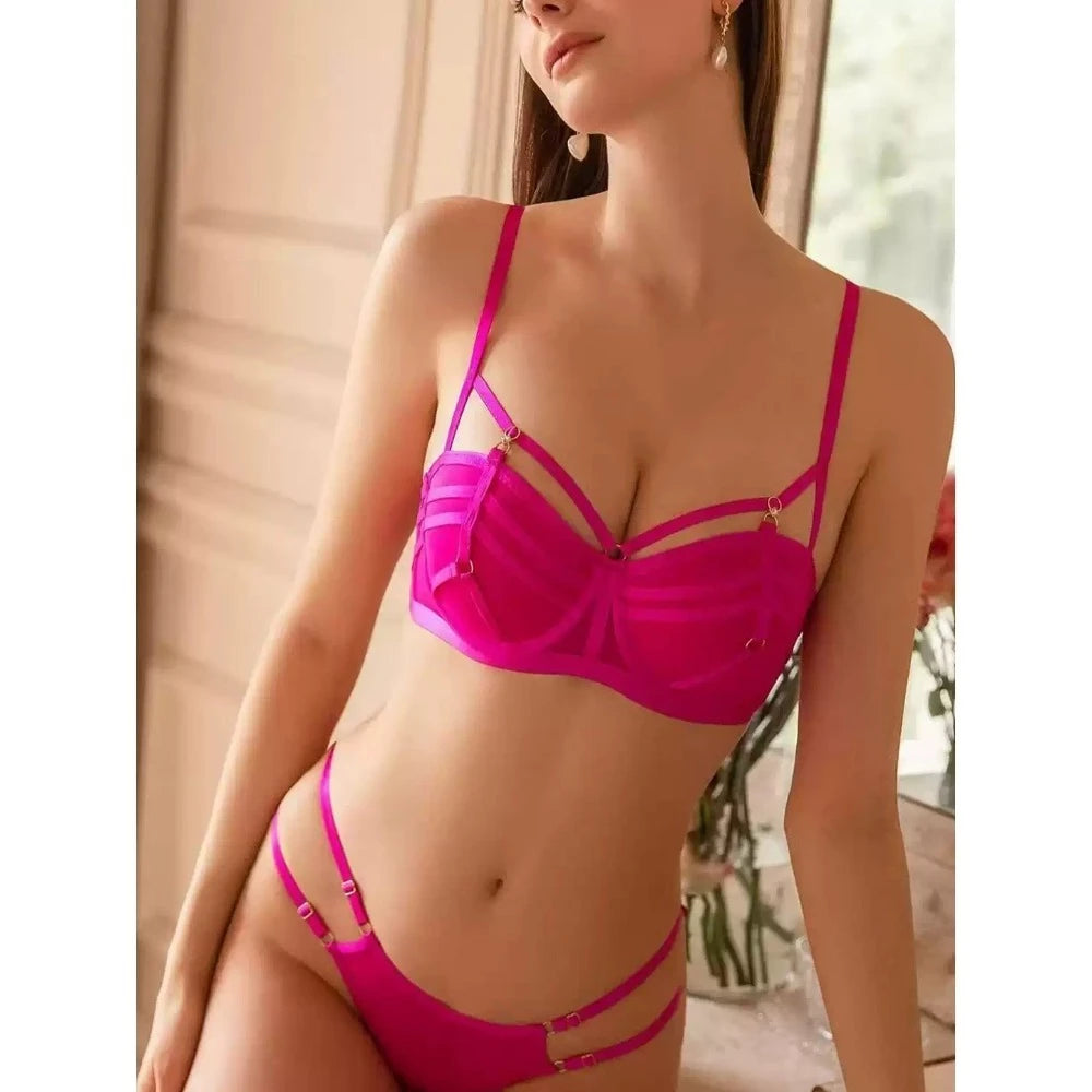 Push-up-BH-Set aus französischer Spitze für kleine Brüste, Balconette, weicher Bügel, natürlicher Push-up-Effekt, Anti-Sag-Effekt, Riemchen-Rücken, Lingerie für den täglichen Gebrauch, Komfort.