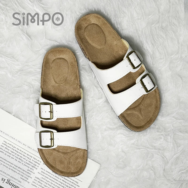 1 Paar Ledersandalen für Männer und Frauen, Strandsandalen 2025, Designer-Herrenschuhe, bequeme Slipper, Original-Marken-Schuhe