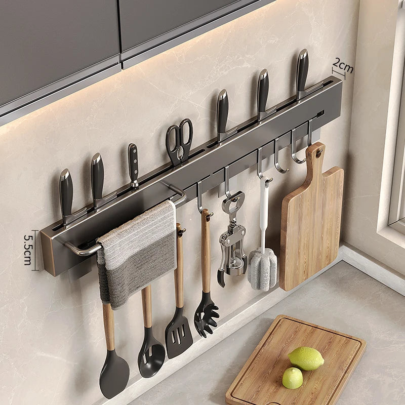 Edelstahl Reinigung Hängen Löffel Halter Wand Küche Lagerung Liefert Messer Ständer Haken Organizer Küche Neuartige Zubehör