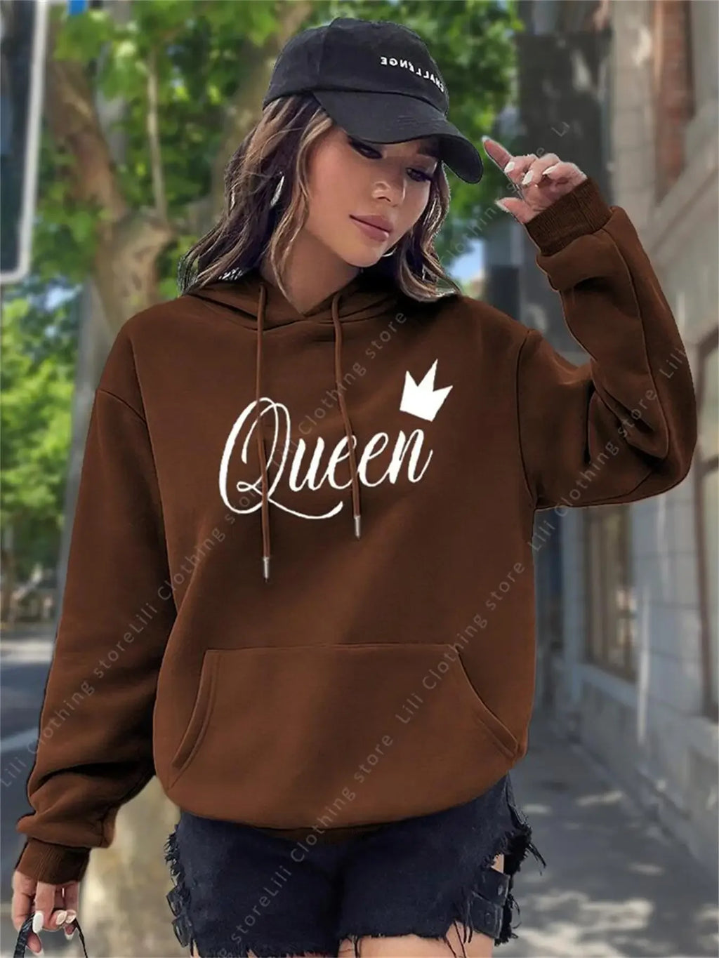 2026 Neue Trendige Hoodies für Damen Oberteile Modische Ästhetische Sweatshirts Y2k Streetwear Rosa Schwarzer Pullover Damen-Hoodies