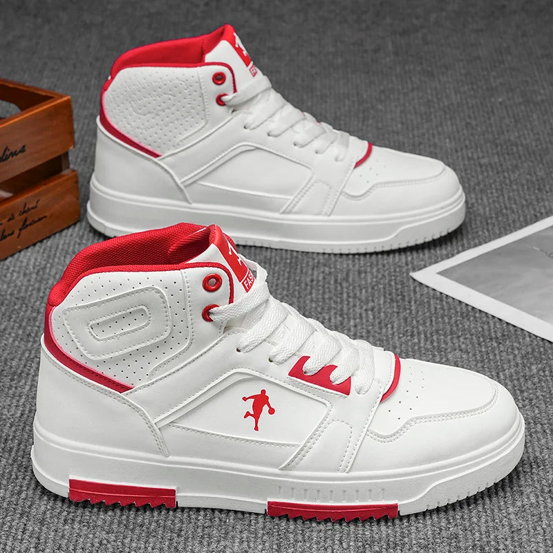 Vielseitige High-Top-Freizeitsportschuhe für Herren – bequeme, trendige Outdoor-Lauf- und Skateschuhe mit dicker Sohle