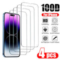 4PCS gehärtetes Glas für iPhone 14 Pro Max 14 Plus 14Pro Displayschutzfolie für iPhone 13 15 12 11 Pro Max 12Mini 13 Mini Glas