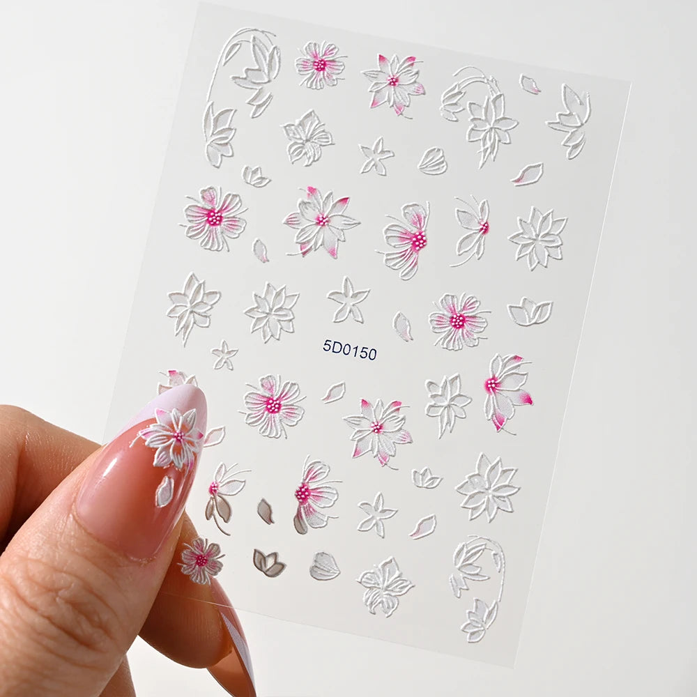 1 blatt Matte Böhmischen Nagel Aufkleber Aufkleber Charme Mandala Blume Maniküre Elegante Stickerei Boho Stil Floral Nail art Dekoration *