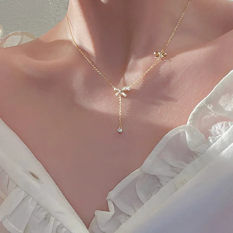 Aihua Mode Minimalistische Runde Opal Anhänger Halskette für Frauen Geometrische Schlüsselbein Ästhetische Kette Sommer Schmuck Zubehör