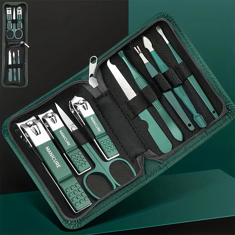 6/9-teiliges Set aus Edelstahl, Maniküre-Set, tragbares Beauty-Set mit Nagelknipsern, Scheren, Dateien, ideale Nagelknipser-Werkzeuge