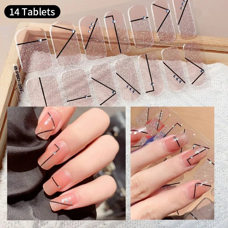 16 Tipps weinrote Nagelaufkleber, langlebig, einfarbig, volle Nagelfolien, selbstklebender Slider, Nagelkunst, DIY-Aufkleber, Maniküre-Dekor
