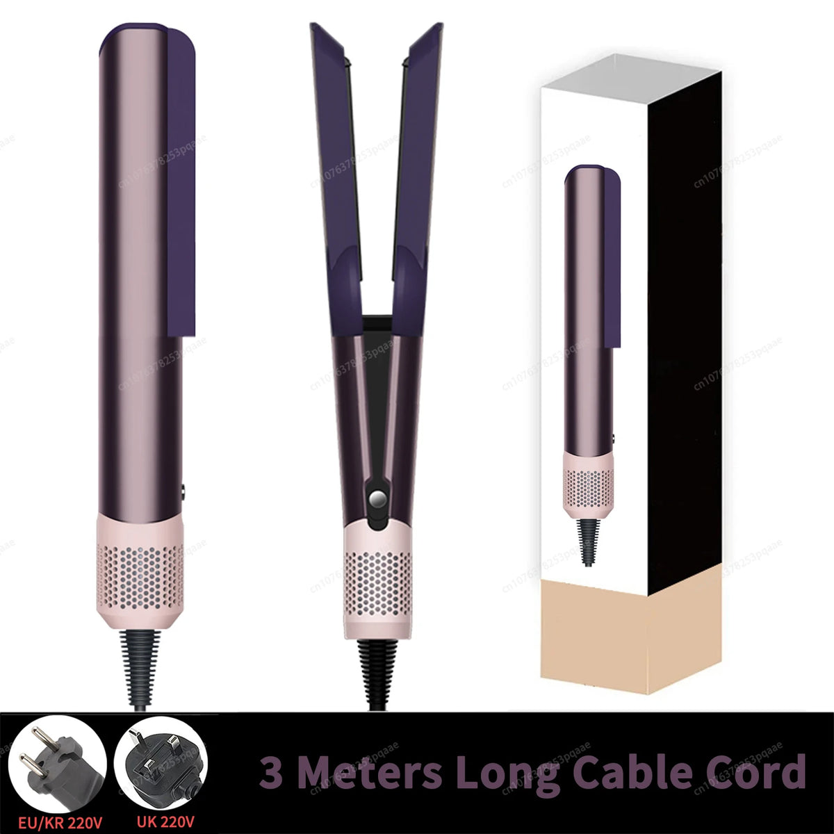 2IN1 Haarglätter und Haartrockner, Luft-Ionen-Haar, heißes/kaltes Windhaar, 220 V, FlatIron, langlebiges Haarstyling-Eisen, LCD-Display
