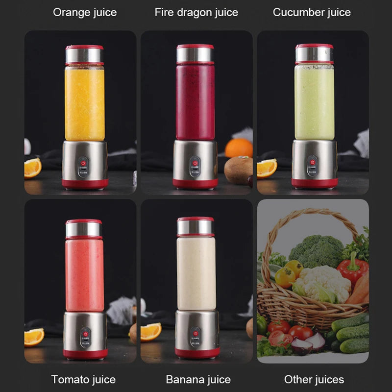 Multifunktions-Entsafter tragbarer elektrischer Mixer USB wiederauf ladbarer Elektro mixer Obst Orange Milch shake Saft maschine Maschine 450m
