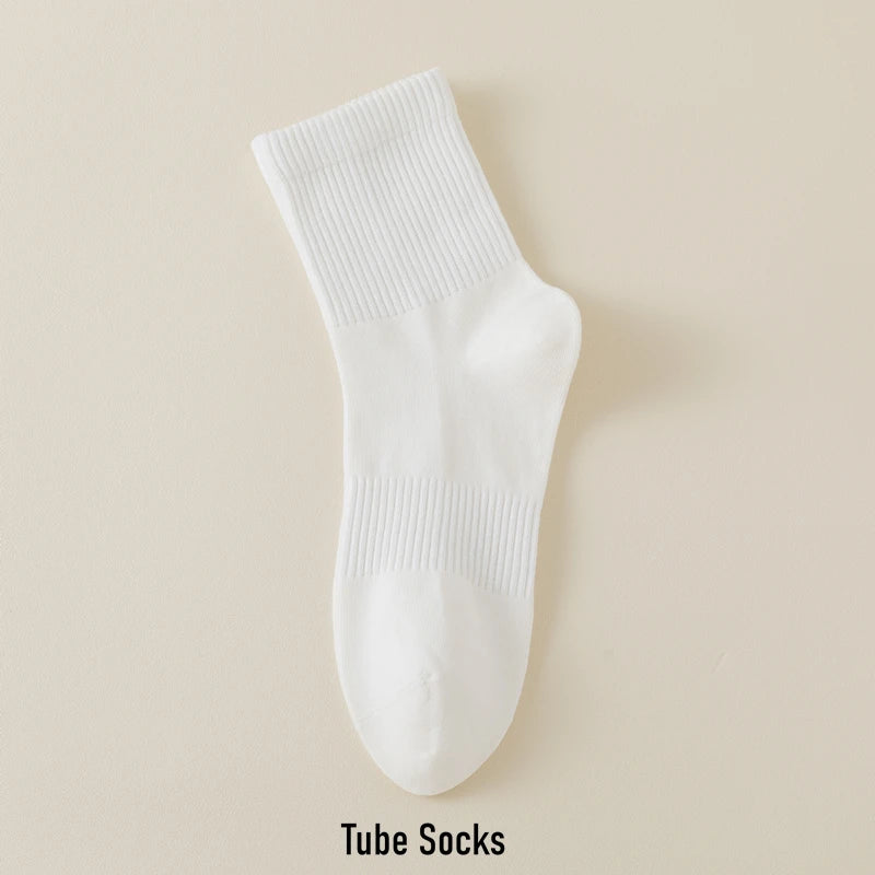 1 Paar Herren-Röhrensocken aus 100 % Baumwolle, 4 Größen, Schwarz, Weiß, klassisch, atmungsaktiv, Absorption, Damen, Sport, Boot, kurze Socken, vier Jahreszeiten