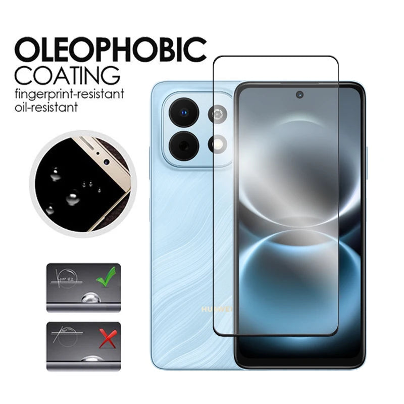6in1 für Huawei Nova Y74 Glas für Huawei Nova Y73 Y74 gehärtetes Glas 2.5D Full Cover Displayschutzfolie für Nova Y74 Objektivfolie