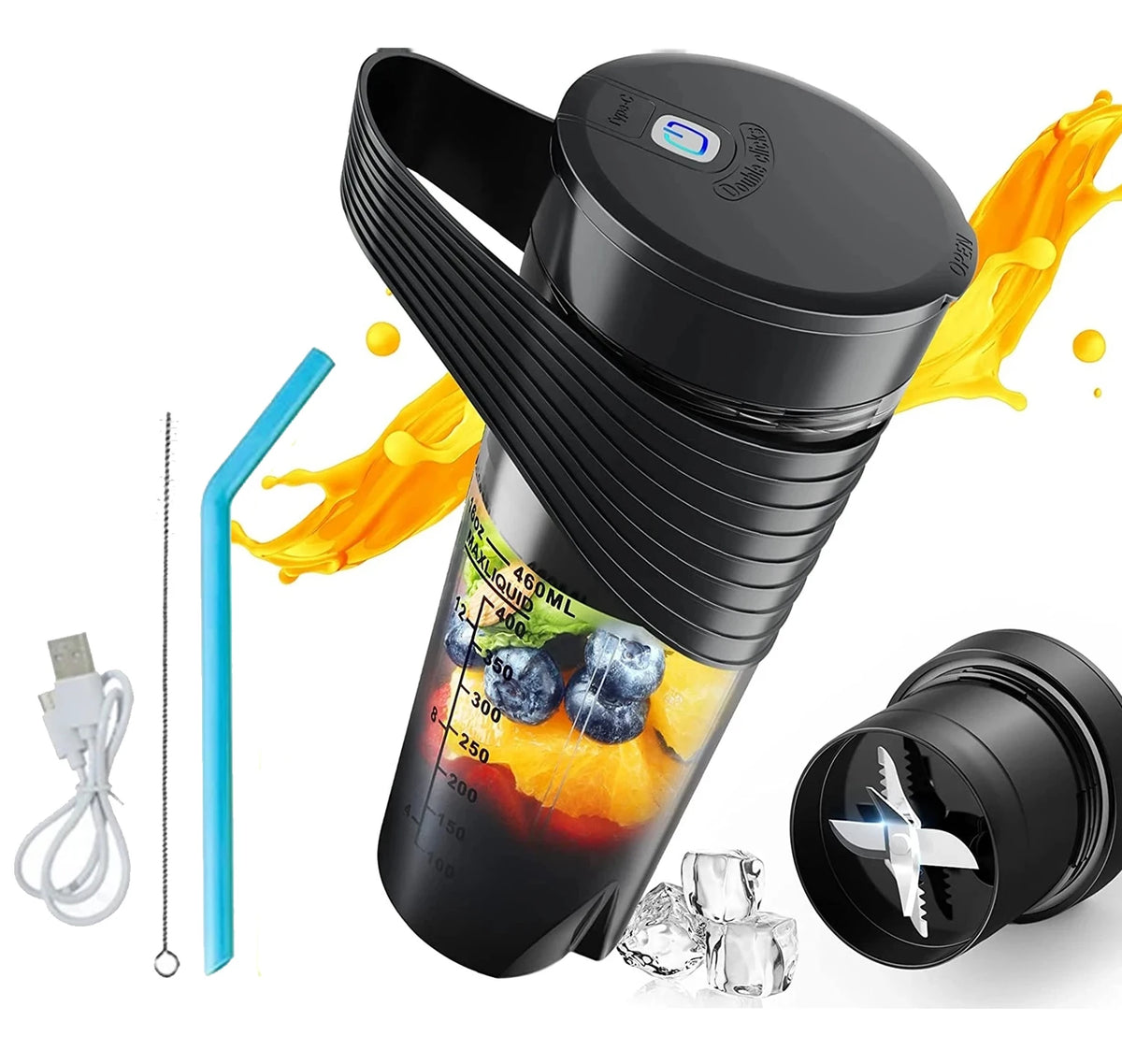 Neuer tragbarer Mixer Entsafter Typ C Aufladen persönlicher Smoothie Mixer frischer Saft mischer Maschine Sport Travel Shakes Stirr