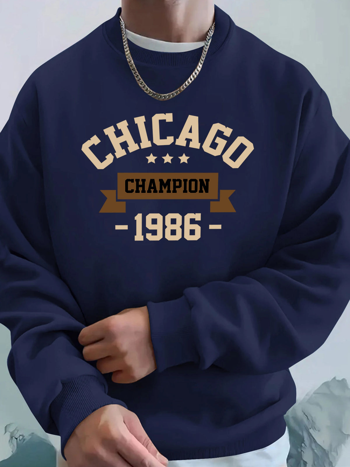Chicago 1986, kreativ bedruckte Herbst-Fleece-Straßen-Hoodies, Unisex, Jogging, lose Sweatshirts, lässige Grundlagen, Streetwear für Herren