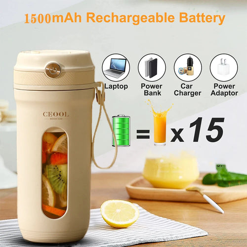 10 klingen Elektrische Tragbare Mixer 350 ML Entsafter Obst Mixer USB Aufladbare Smoothie Entsafter Tasse Squeezer Saft Maker