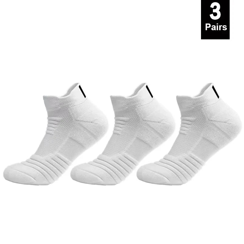 HSS 6/3/1 Paar neue Männer Sport Laufen Fitness Flug kurze Röhre Socken Damen Handtuch unten Basketball Socken einfarbig schwarze Socken