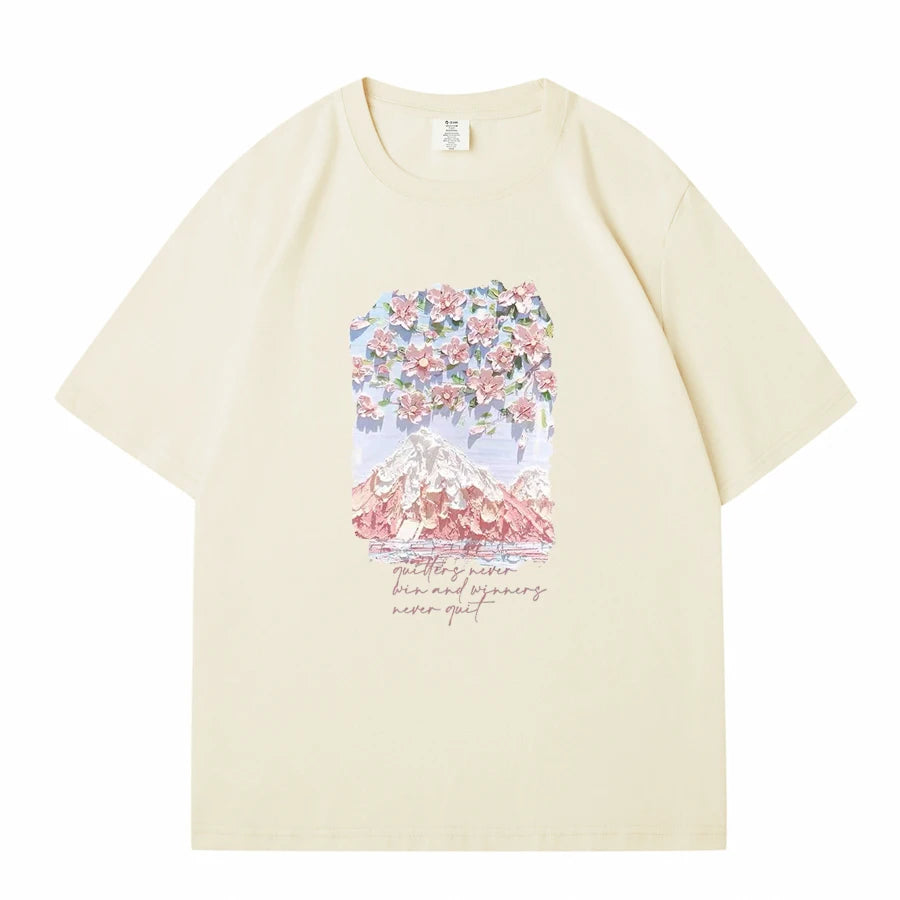 WAVLATII Damen-T-Shirts aus 100 % Baumwolle, Sommer-T-Shirts für Damen, Lavendel, Streetwear, bedruckte T-Shirts, grün, lässig, kurzärmelig, WT2328