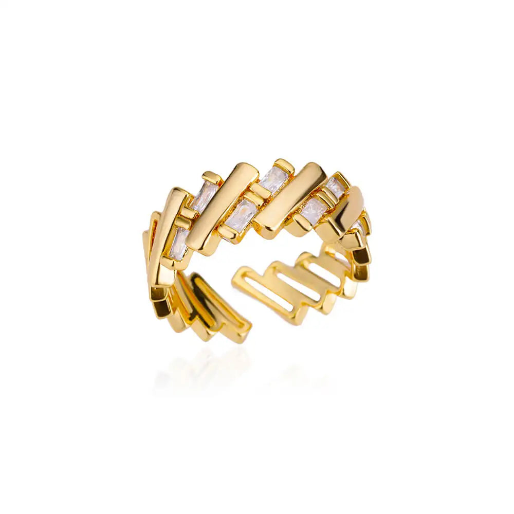 Edelstahl Runde Ringe Für Frauen Zirkon Geometrische Gold Farbe Kristall Ring Ästhetischen Hochzeit Schmuck Geschenk Bague Femme