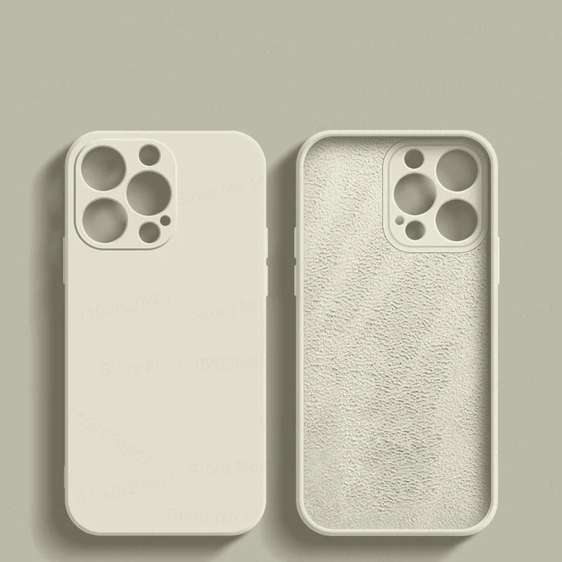Weiche Luxus-Handyhüllen für iPhone 17, 16, 15, 14, 13, 12, 11 Pro Max 17, Air 8, 7 Plus, XS Max, offizielle stoßfeste Abdeckung aus flüssigem Silikon