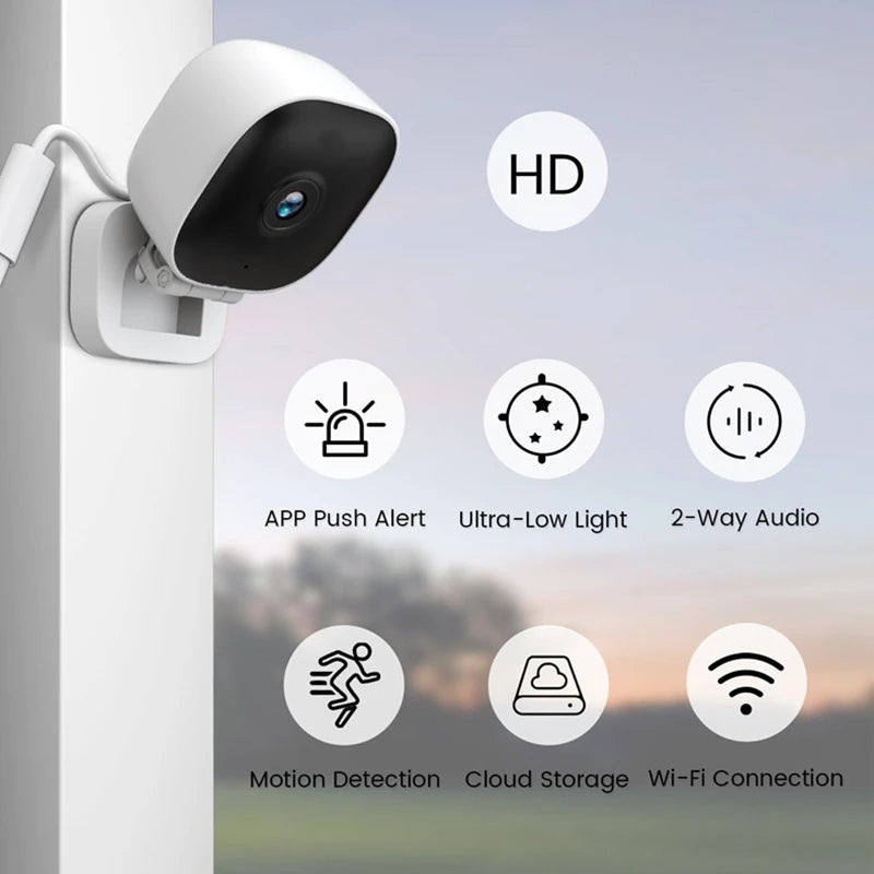 Intelligente drahtlose Full-HD-Kamera, Weitwinkel-Bewegungserkennung und Rekorder, Audio-Video für Nachtsicht, Heimsicherheit, Mikro-Camcorder